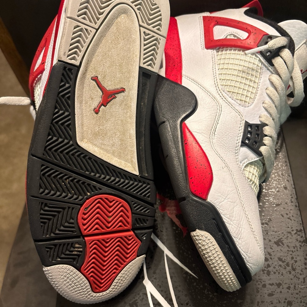 Air Jordan White and Red Sneakers